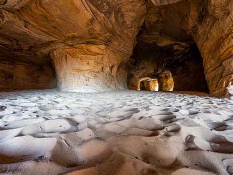 moqui caverns If you’re up for a short adventure near Kanab, Utah, the Moqui Caverns are a must-see! These sand caves are located just off U