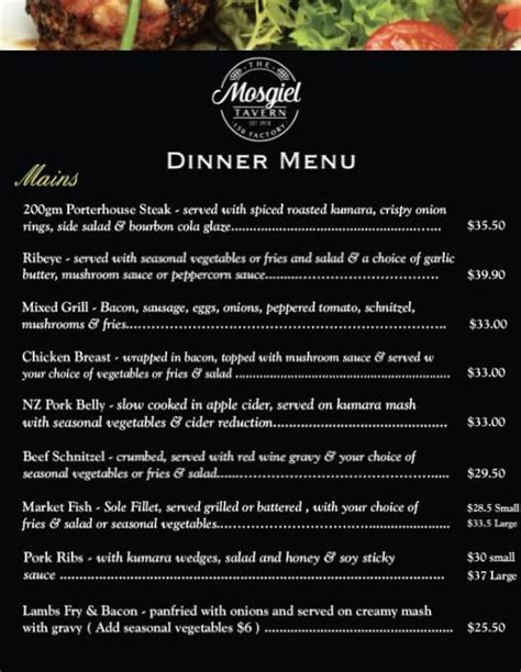 mosgiel tavern menu  All Events