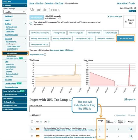 moz crawl report link count The links are not viewable in the page source, but do appear once the page fully renders