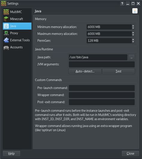 multimc minimum memory allocation data