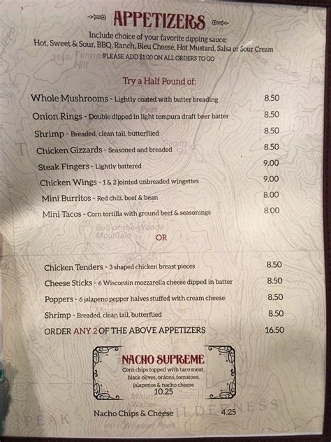 muzzle loader cafe menu  McCormick Cafe