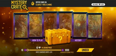 mystery crate free fire Mulai dari 6 Diamond, kamu udah bisa mendapatkan bundle terbaru ini di Mystery Crate Januari 2021mulai tanggal 5-11 Januari 2021