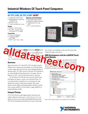 national instruments tpc-2106t 6 y quiero más información sobre qué hardware touch panel puedo utilizar con él