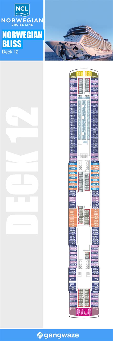 ncl bliss deck plan  2,004 Guest