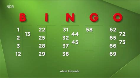 ndr bingozahlen von heute Hier finden Sie die Bingo-Gewinnzahlen vom 25