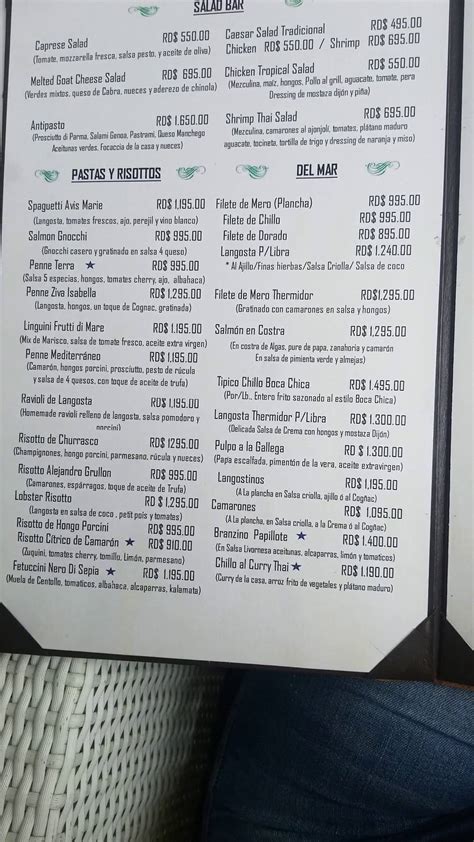 neptuno's club restaurant menu  The restaurant offers both Dominican Pesos and US Dollars as payment options