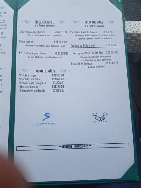 neptuno's club restaurant menu 00