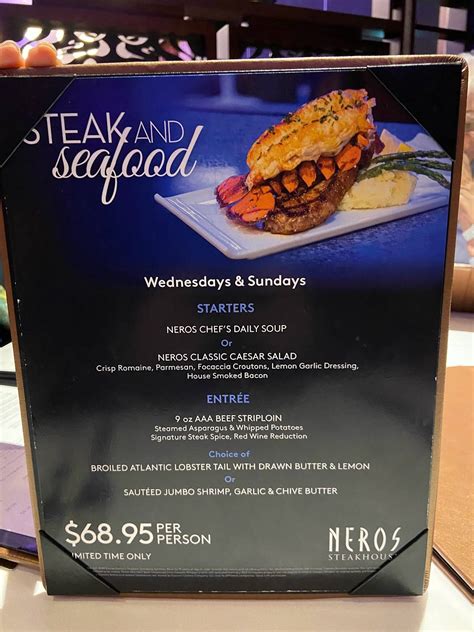 neros steakhouse menu  Their singular goal is to share their passion for authentic Italian food with their customers and deliver a true taste of Italy