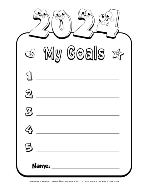 2024 New Year Goals Template Free Goal Tracker New Years Goals Sheet - New Years Goals Sheet