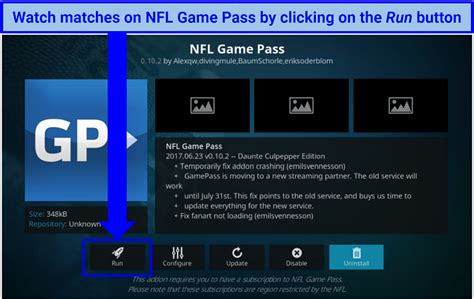 nfl gamepass kodi  Jul 2, 2021 — You can watch NFL RedZone on Roku with these streaming services: Sling TV, fuboTV or YouTube TV