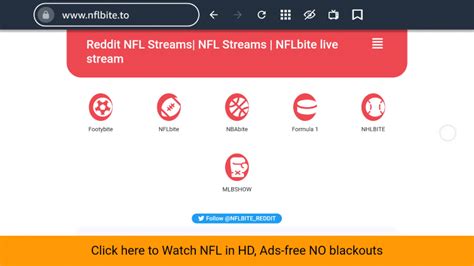 nflbite.come  The Original Soccer streams, NBA streams, NFL streams from Reddit, you have found the best way to watch all Soccer Games for free without any sign ups or subscription needed