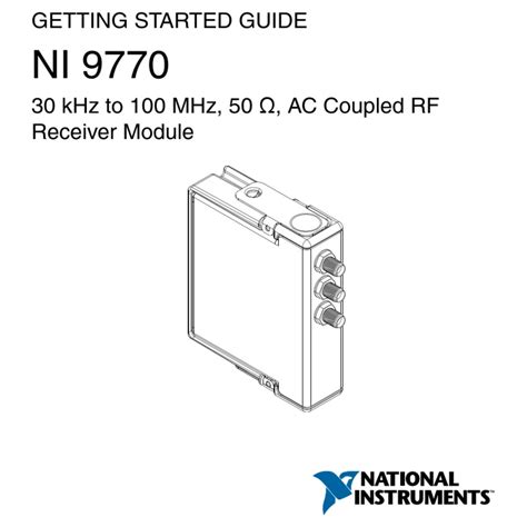 ni-9770 This document contains the known issues with NI CompactRIO Device Drivers December 2017 that were discovered before and after the release of NI CompactRIO Device Drivers May 2017