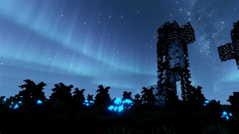 night sky shaders minecraft  16x Minecraft Bedrock Experimental Texture Pack