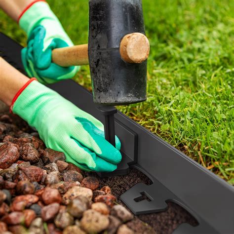 no dig landscape edging The ProFlex Decorative Faux Stone No-Dig Landscape Edging Kit adds a rustic finish to any gardening or landscaping project