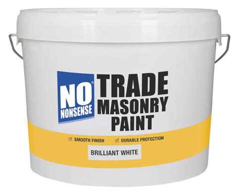 no nonsense trade masonry paint brilliant white 10ltr  Touch-Dry in 2-4 Hours