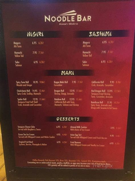 noodle bar coarsegold menu  from