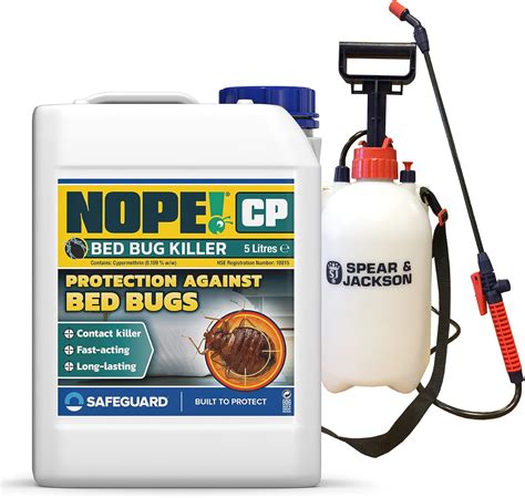 nope cp bed bug killer  NOPE! CP Bed Bug Killer Spray Treatment (500ml) - Odourless & Non-Staining, Extended Residual Kill up to 3 Months for Mattress, Bed Frames, Carpets, Furniture