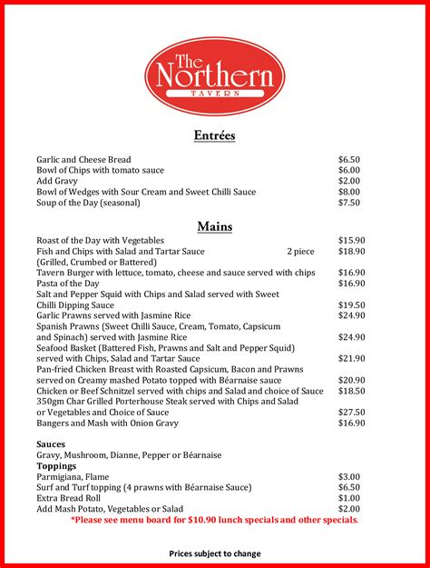 northern quest menu  5