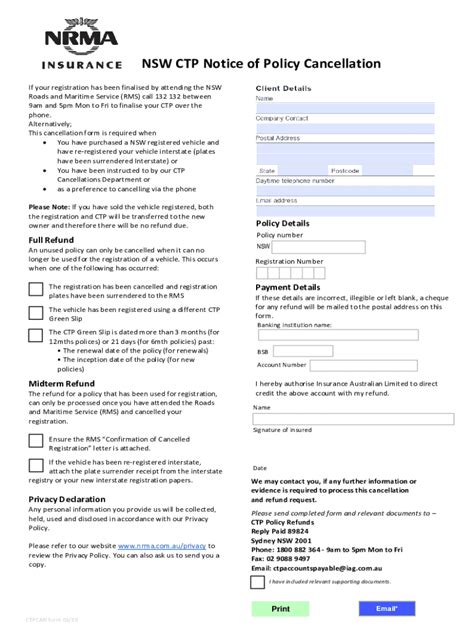 nrma ctp green slip  Once you have the documents from Service NSW, you can cancel your Green Slip