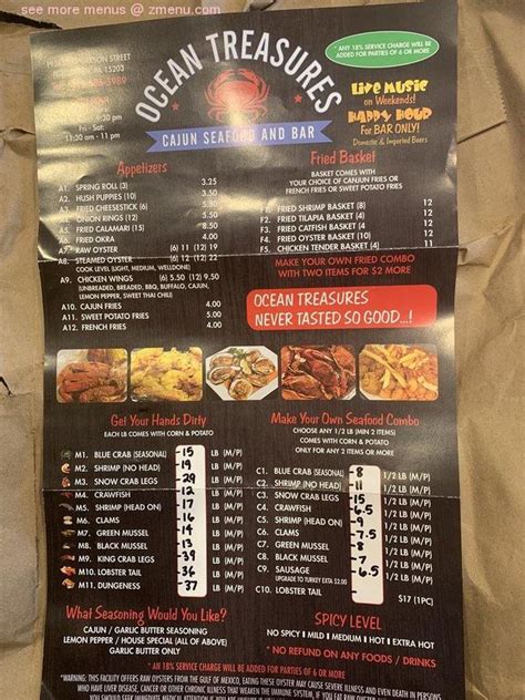 ocean treasures monroeville menu 71 mi)