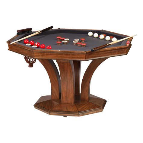 octagon bumper pool  3 in 1 Combination Table: Converts instantly from a dining table to an 8 position poker table with the flip of the top