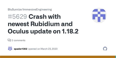 oculus and rubidium crashing In 1