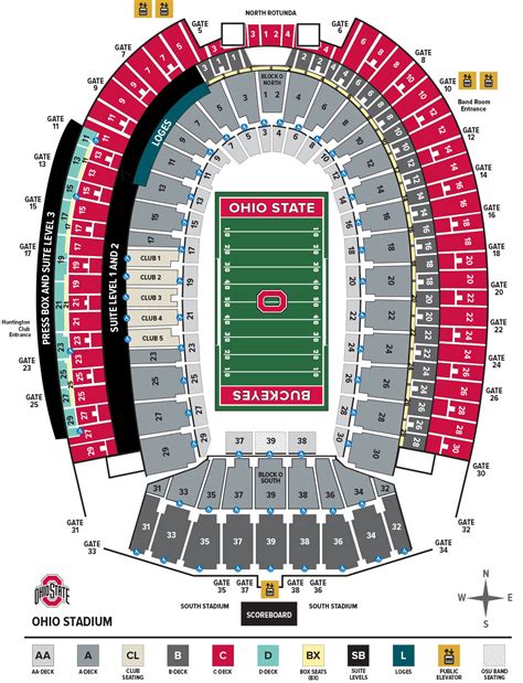 ohio stadium seating chart concert m