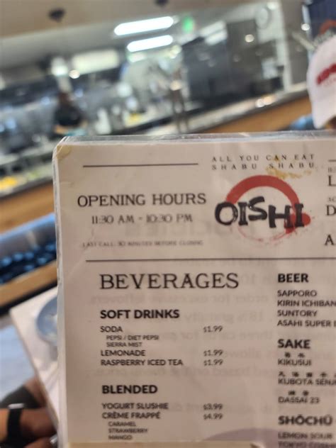 oishi shabu shabu menu Shabu Shabu Menu