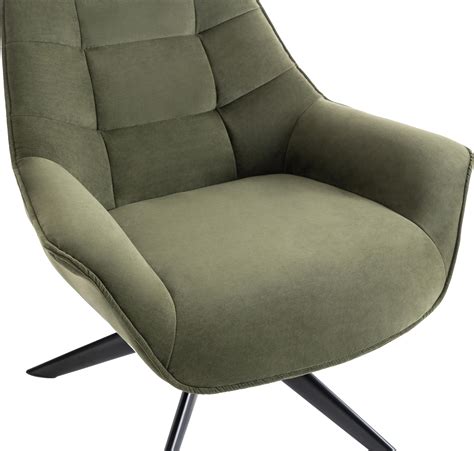 olijfgroene fauteuil  Deze leatherlook stoel heeft een vintage olijfgroene kleur en is gest