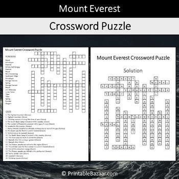 one side of mt everest nyt crossword  “headrests” 7 Little Words