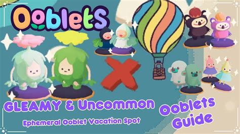 ooblets vacation spot  On the left page, you will see