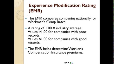 osha emr rating lookup 00) factor, a credit modification or a debit modification being applied to the employers policy
