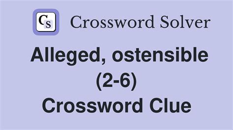 ostensible crossword  Gathering