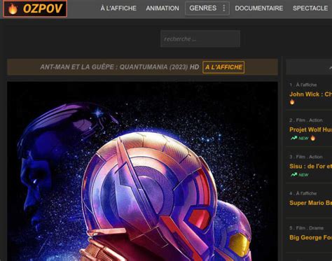 ozpov change de nom Bienvenue dans la section cinéma d'Ozvop, la plateforme de streaming qui vous transporte vers des univers cinématographiques extraordinaires ! Préparez-vous à plonger dans une collection éclectique de films soigneusement sélectionnés pour satisfaire vos envies de divertissement