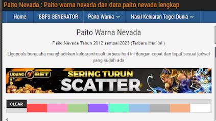 paito warna nevada  Paito Warna HK ini penting untuk para master merumus dan menemukan pola jitu dalam permainan togel