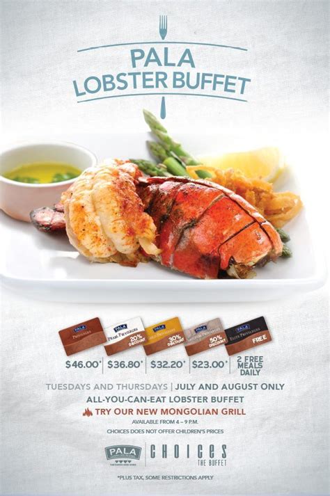 pala buffet reopen Specialties: Experience our Maine Lobster Buffet where we bring all your favorites right to your table