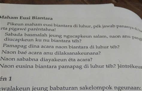 pamapag dina acara naon biantara di luhur  Struktur biantara teh aya tilu, nya eta : Salam pamuka, mukadimah, ngahaturkeun nuhun/panghormat ka nu 