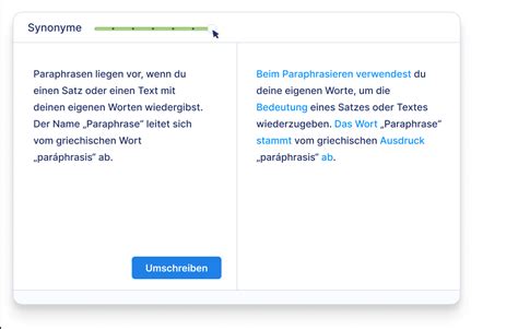 paraphrasieren ki Wörterbuchverweise