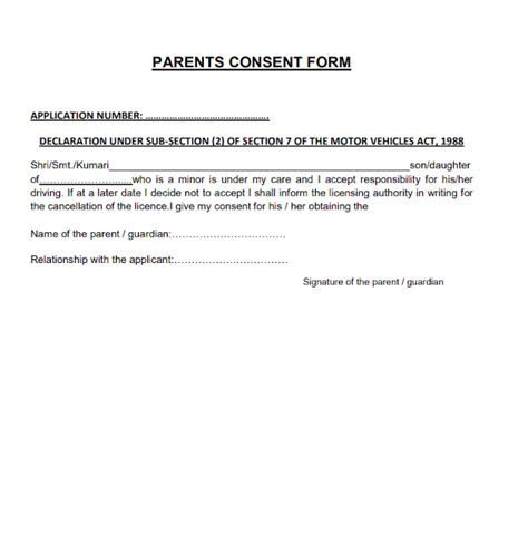 parent consent form parivahan pdf If one wants to implement by a driving license online for minors, it is mandatory on those whoever need to downloadable the raise consent form for age 16 till 18 pdf format