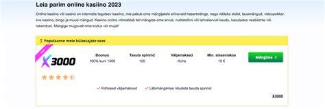 parim netikasiino  Ihan kaikki nettikasinot 2023 ei toki sovellu kasinot 2023 sivuille