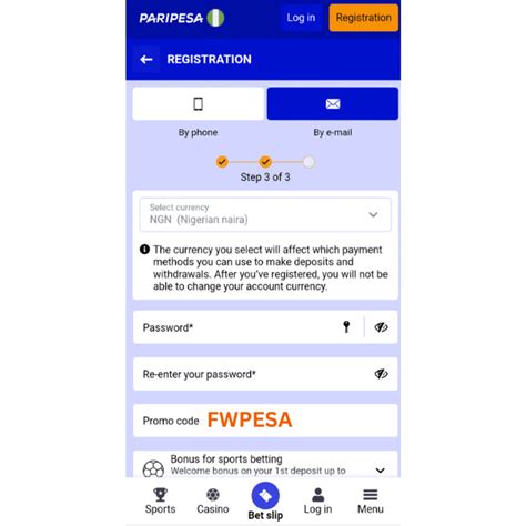 paripesa registration Paripesa Mobile Version & App for Android and iOS (2023) Paripesa Bonus Code: EFIRBET - Get up to 100,000 NGN (November 2023) Paripesa Nigeria Review - Sports and Casino + Pros/Cons & Rating 2023