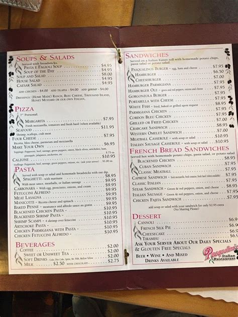 pasqualino's italian restaurant menu 00