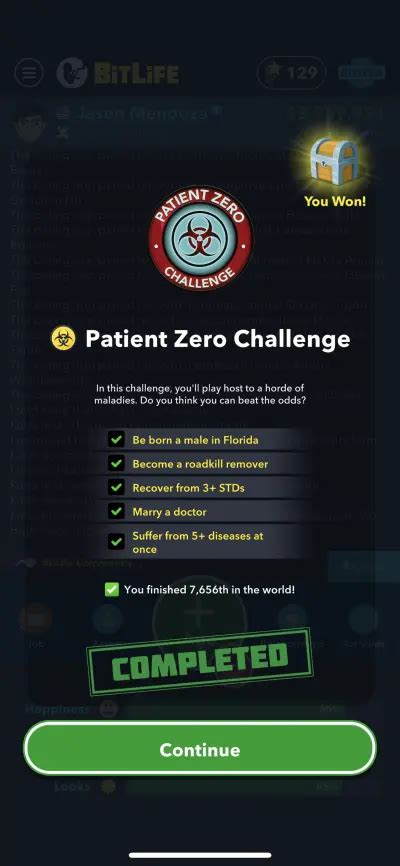 patient zero challenge bitlife  Adopt 5+ cats