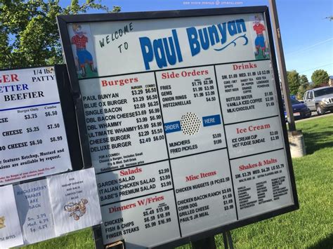 paul bunyan hayden lake menu  Fast Food $ Breakfast