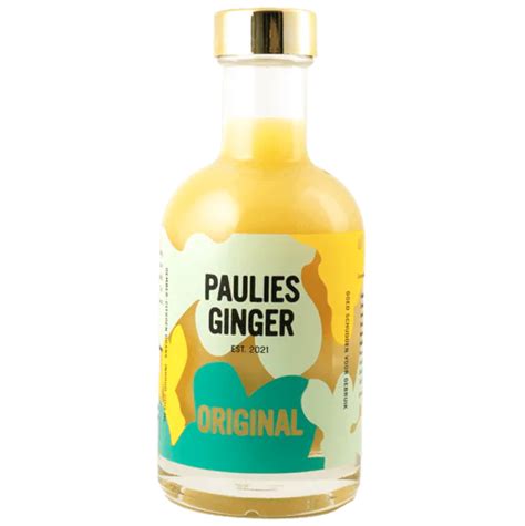 paulies ginger  De ingrediënten zoals gember, citroen, kurkuma zijn 100% biologisch