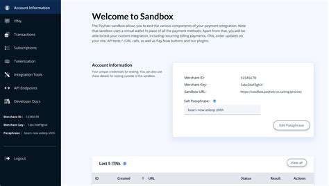 payfast sandbox 2 and version 0