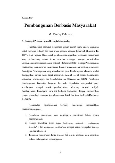 pembangunan masyarakat adalah  lanjutan • Pembangunan masyarakat adalah suatu proses