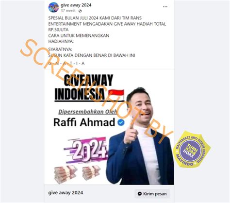 penipuan giveaway rans entertainment  Raffi Ahmad mengatakan dirinya berniat membawa Rans Entertainment ke lantai bursa tahun depan