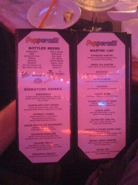 peppermill restaurant and fireside lounge menu  If you come, do what ever it takes to sit around the bubbling