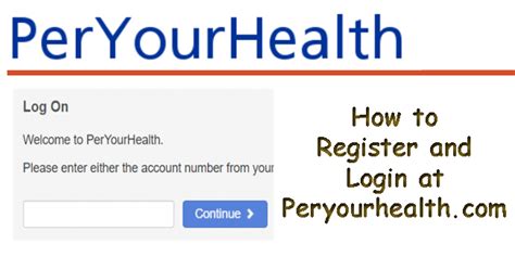 peryourhealth login  Steps to Register PerYourHealth